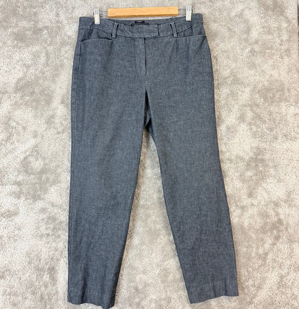 Talbots Gray Black White Slacks Pants Trousers Hampshire Curvy Size 8